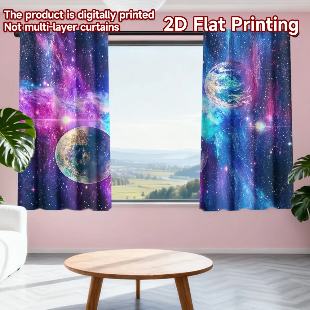 2D flat printing 2pcs Curtains Colorful Cosmic Spheres Digital Printed Polyester Drapes Birthday Party Use for Festive and
2D flat printing 2pcs Curtains Colorful Cosmic Spheres Digital Printed Polyester Drapes Birthday Party Use for Festive and