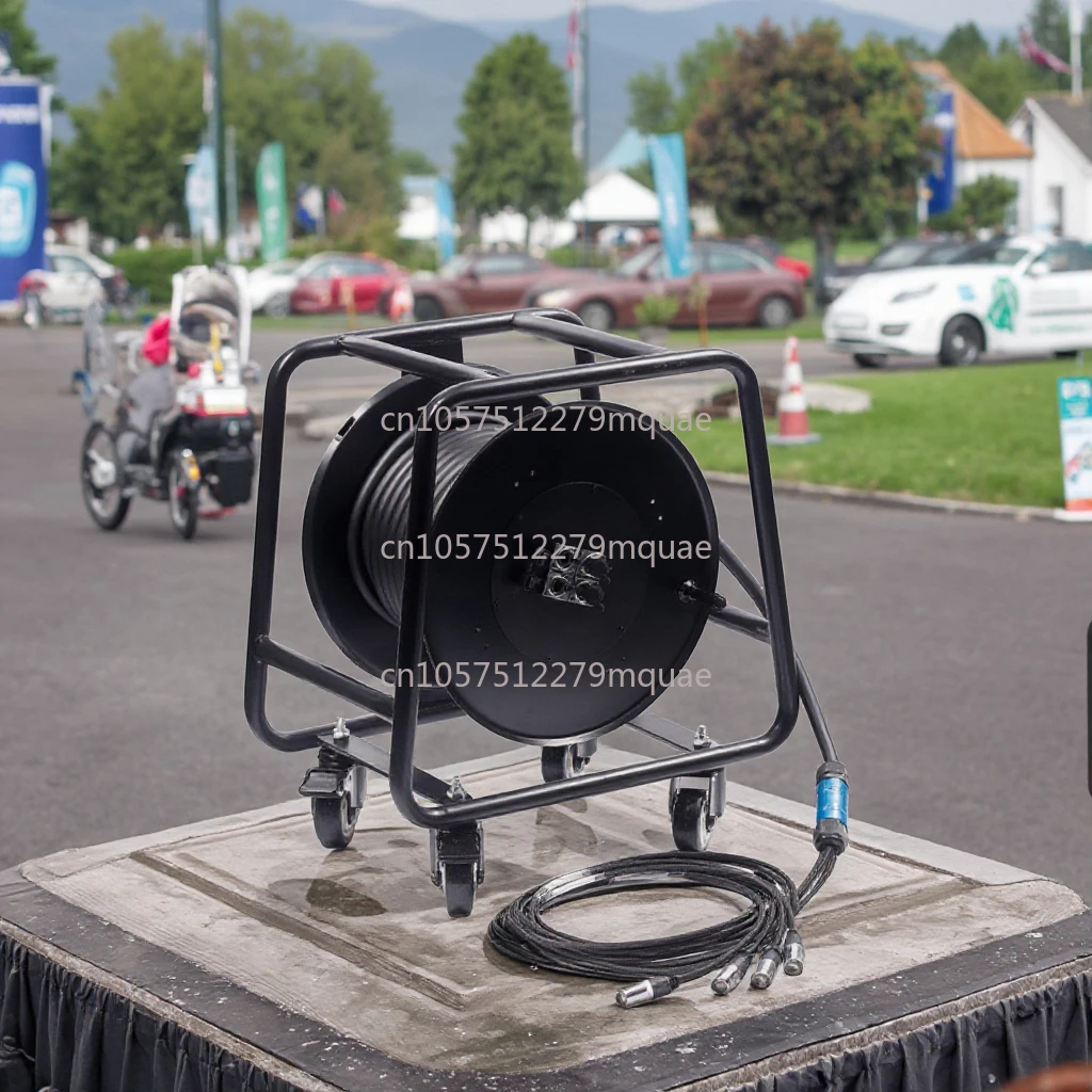 Professional Cat6 Snake Network Cable 50-80 Meter 4-Channel Rugged Shielded Tactical RJ45 Mount Microphone