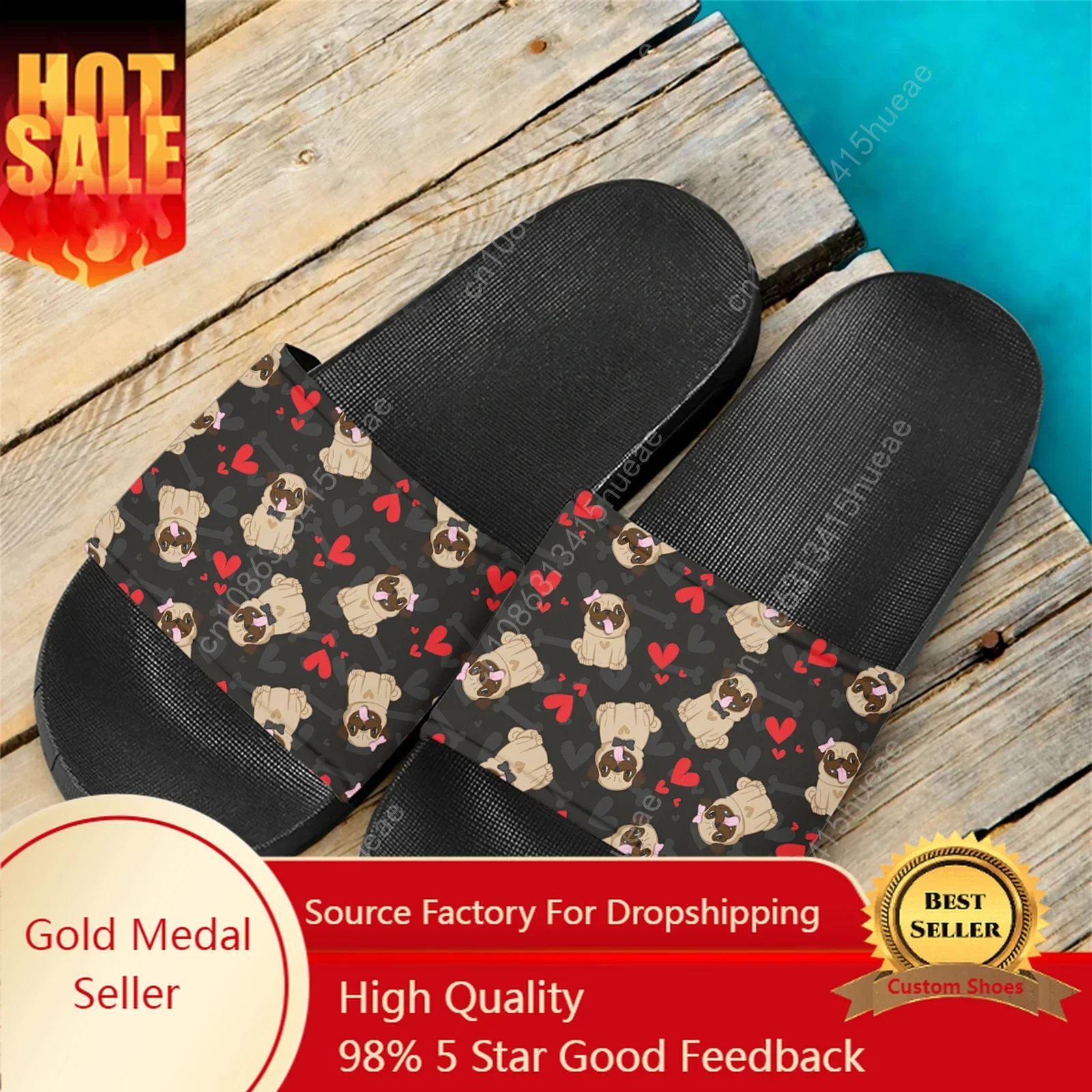 Cute Pug Heart Design Bathroom Shower Slippers Youth Light Casual Flat Slides Summer Adult Couple Beach Sandals Footwear Female
Cute Pug Heart Design Bathroom Shower Slippers Youth Light Casual Flat Slides Summer Adult Couple Beach Sandals Footwear Female