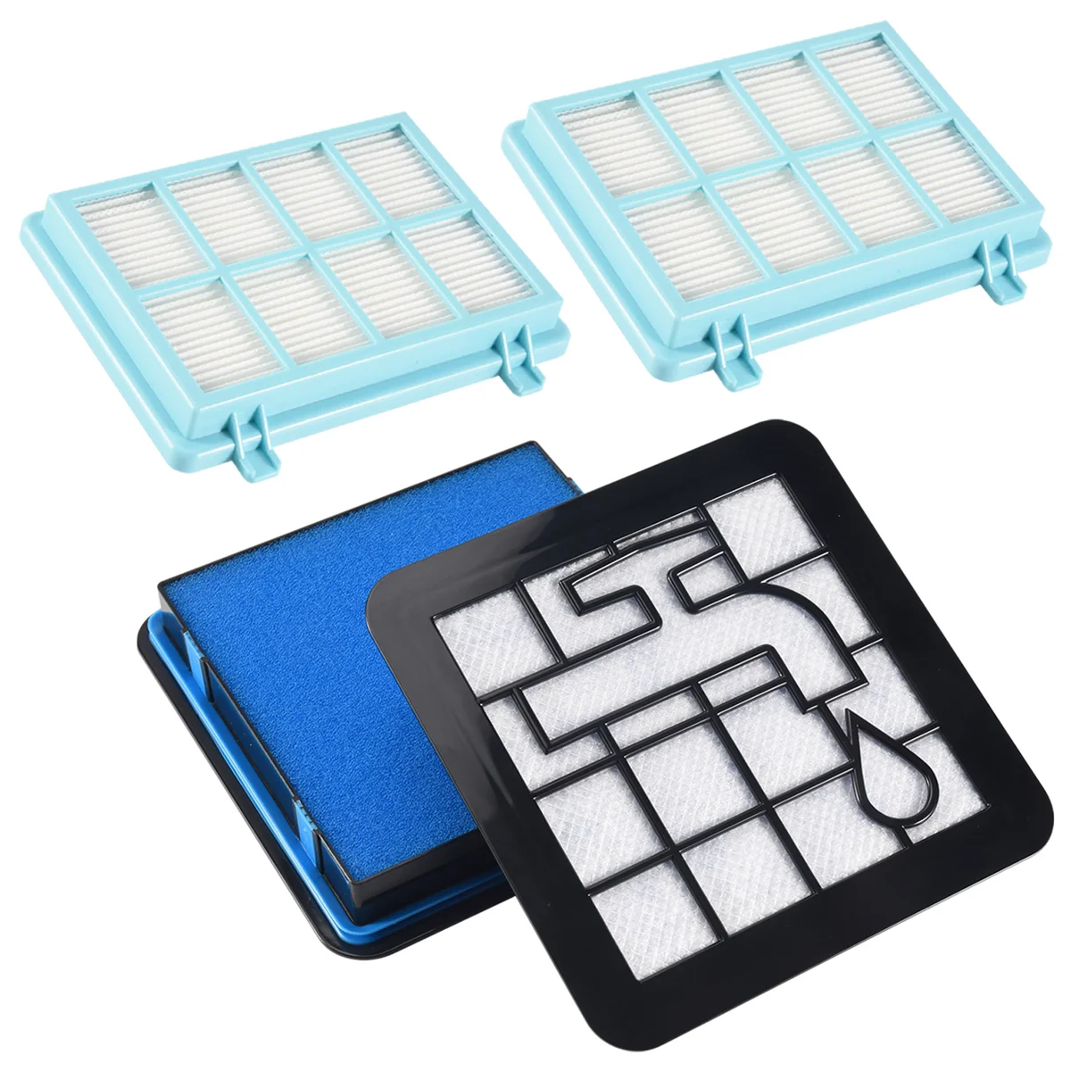 Pack of 2 Filter Set for Philips PowerPro Compact FC9331 FC9332 FC8010 Vacuum CleanersB89B
Pack of 2 Filter Set for Philips PowerPro Compact FC9331 FC9332 FC8010 Vacuum CleanersB89B