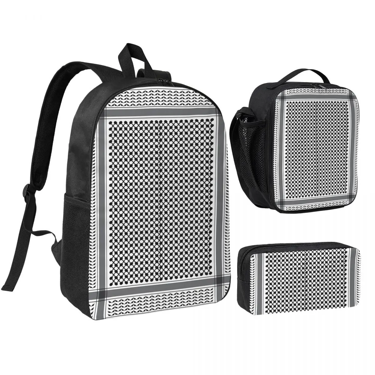 The Modern Great Keffiyeh Backpack Student BookBag School Bag Shoulder Bags 3ps Insulated Lunch Bag Pencil Case
The Modern Great Keffiyeh Backpack Student BookBag School Bag Shoulder Bags 3ps Insulated Lunch Bag Pencil Case