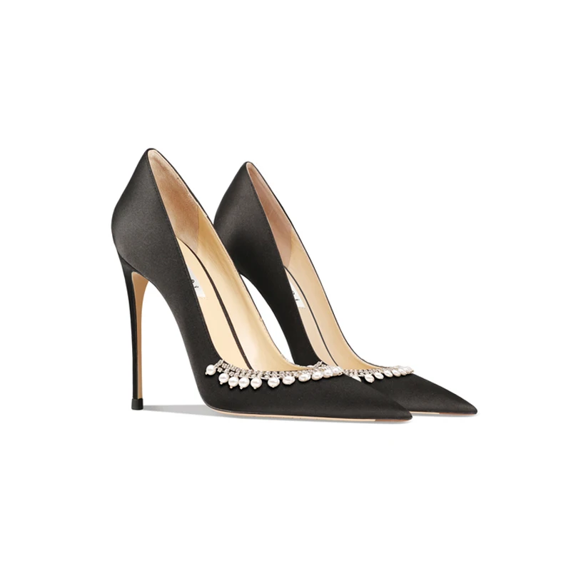 Ladies Shoes High Heel Temperament Pearl Leather Silk Pointed Toe Pumps Stiletto Shoes For Women Elegant Party Fashion Wedding41
Ladies Shoes High Heel Temperament Pearl Leather Silk Pointed Toe Pumps Stiletto Shoes For Women Elegant Party Fashion Wedding41