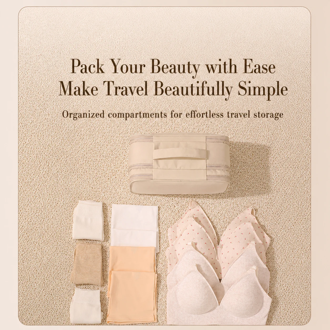 Multi-Compartment Organizer Portable Oxford Cloth Storage Bag Bra Storage Bag Multi-Layer Waterproof Storage Bag For Underwear
Multi-Compartment Organizer Portable Oxford Cloth Storage Bag Bra Storage Bag Multi-Layer Waterproof Storage Bag For Underwear