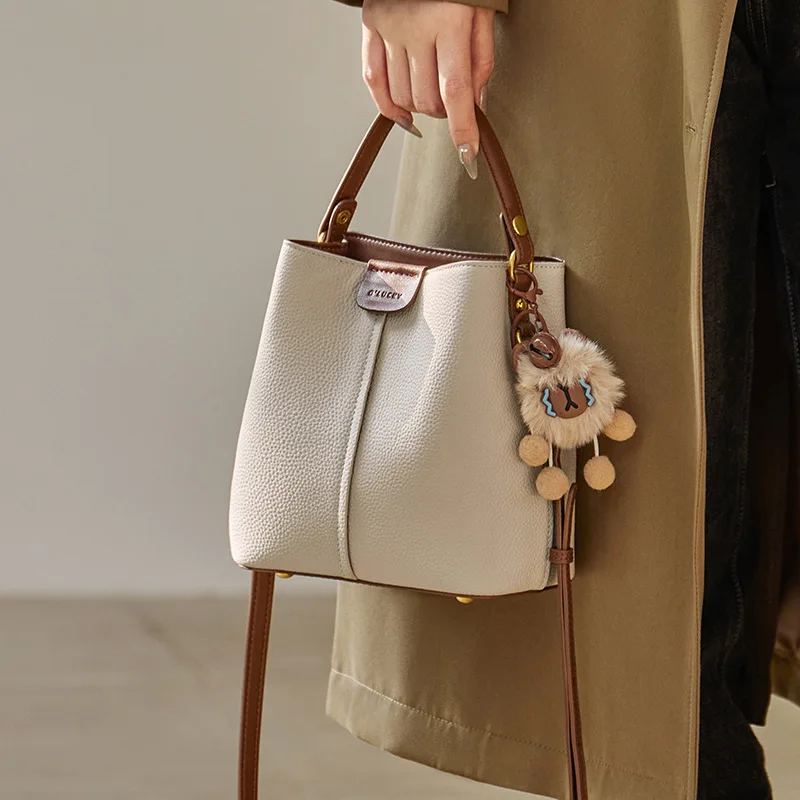 Women's Leather Bucket Bag, Fashion Crossbody Shoulder Handbag, Elegant Tote Purse with Top Handle
Women's Leather Bucket Bag, Fashion Crossbody Shoulder Handbag, Elegant Tote Purse with Top Handle