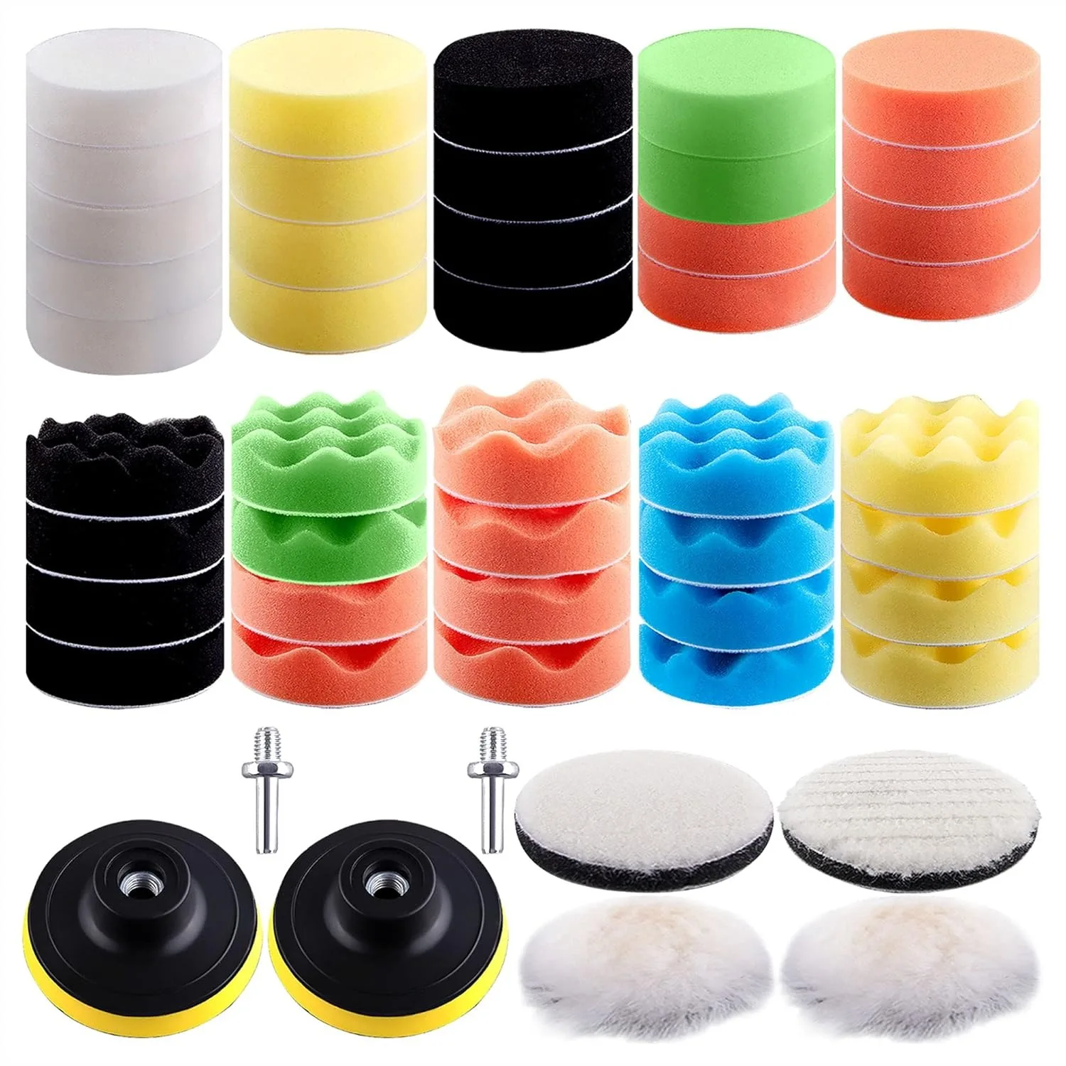48 Pieces Car Polishing Pad Kit 3 Inch Buffing Pads Sponge Foam Buffer Polish Pads for Drill, Efficient and Reusable
48 Pieces Car Polishing Pad Kit 3 Inch Buffing Pads Sponge Foam Buffer Polish Pads for Drill, Efficient and Reusable
