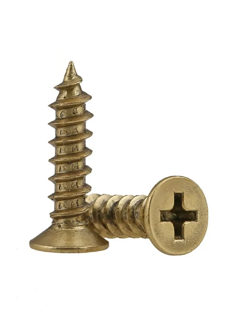 ZNYONG M2 M3 M3.5 M4 M5 M6 Brass Self-tapping Screws, Cross Countersunk Head, Flat Head Brass Wood Screws L=8mm~40mm
ZNYONG M2 M3 M3.5 M4 M5 M6 Brass Self-tapping Screws, Cross Countersunk Head, Flat Head Brass Wood Screws L=8mm~40mm