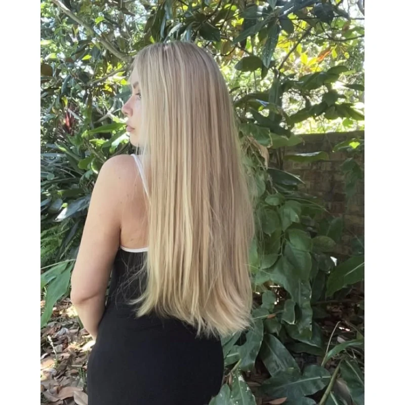Middle Part Dark Roots Layered Natural Preplucked Hairline Blonde Straight Ash Blonde Highlight High Quality Long Synthetic Wig
Middle Part Dark Roots Layered Natural Preplucked Hairline Blonde Straight Ash Blonde Highlight High Quality Long Synthetic Wig
