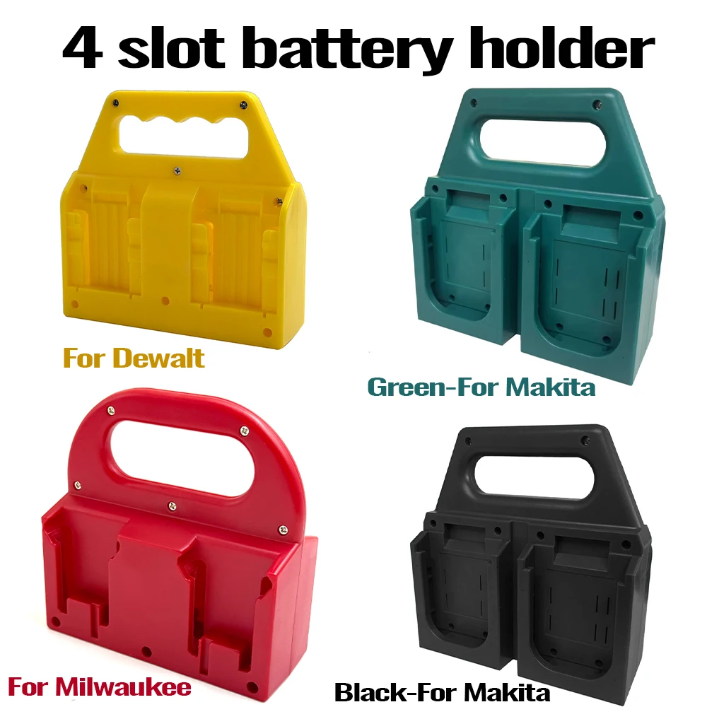 Battery Holder Storage For Dewalt 18v For Milwaukee M18 For Makita 18V Li-ion Battery Portable battery holder with handle-4 Slot
Battery Holder Storage For Dewalt 18v For Milwaukee M18 For Makita 18V Li-ion Battery Portable battery holder with handle-4 Slot