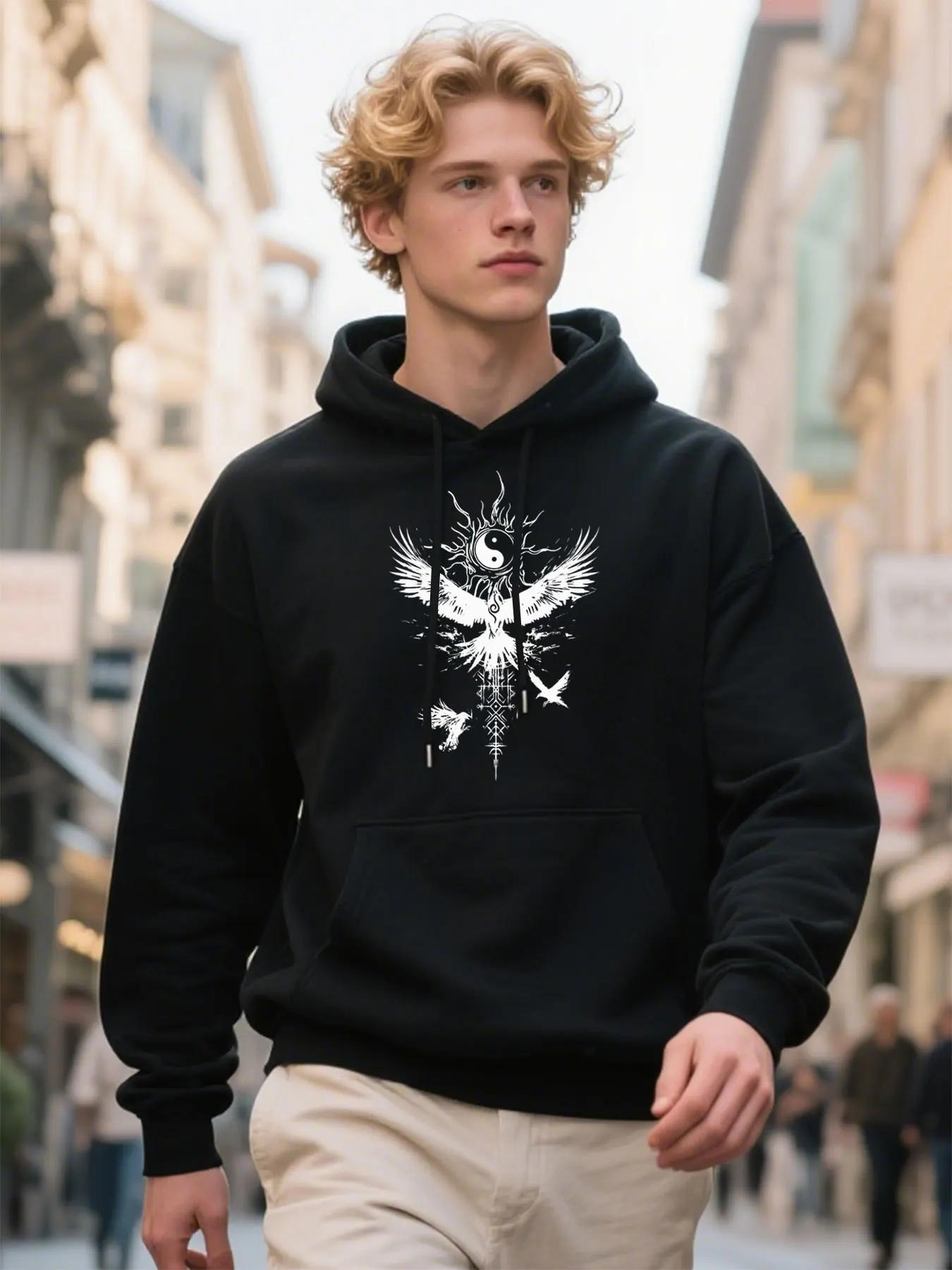Men's Premium Brushed Fleece Hoodie With Yin Yang Eagle Symbolic Design Cozy Daily Wear Holiday Season Gift For Gentlemen
Men's Premium Brushed Fleece Hoodie With Yin Yang Eagle Symbolic Design Cozy Daily Wear Holiday Season Gift For Gentlemen