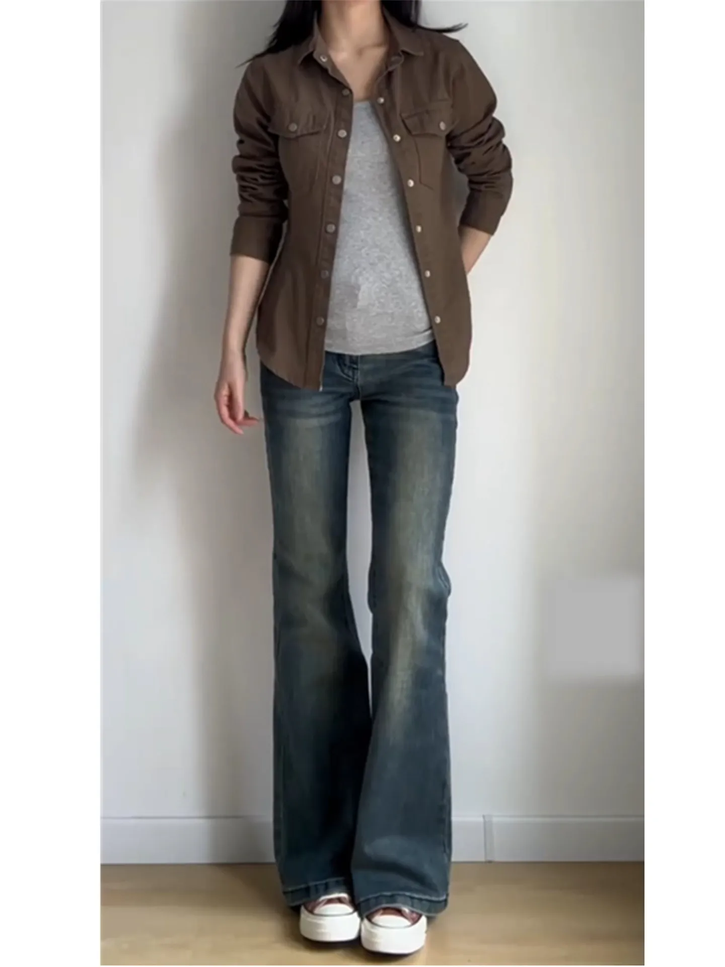 American Style Vintage High Waist Extended Bell Bottom Jeans Women's Autumn Winter Slimming Low Waist Retro Cotton Denim
American Style Vintage High Waist Extended Bell Bottom Jeans Women's Autumn Winter Slimming Low Waist Retro Cotton Denim