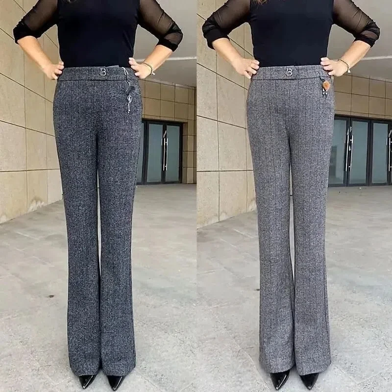 8XL Autumn Winter Fall Wide Leg Pants Womens Fashion Long Trousers Solid Elasticity Leggings Bell Bottoms High Waist Flare Pant
8XL Autumn Winter Fall Wide Leg Pants Womens Fashion Long Trousers Solid Elasticity Leggings Bell Bottoms High Waist Flare Pant