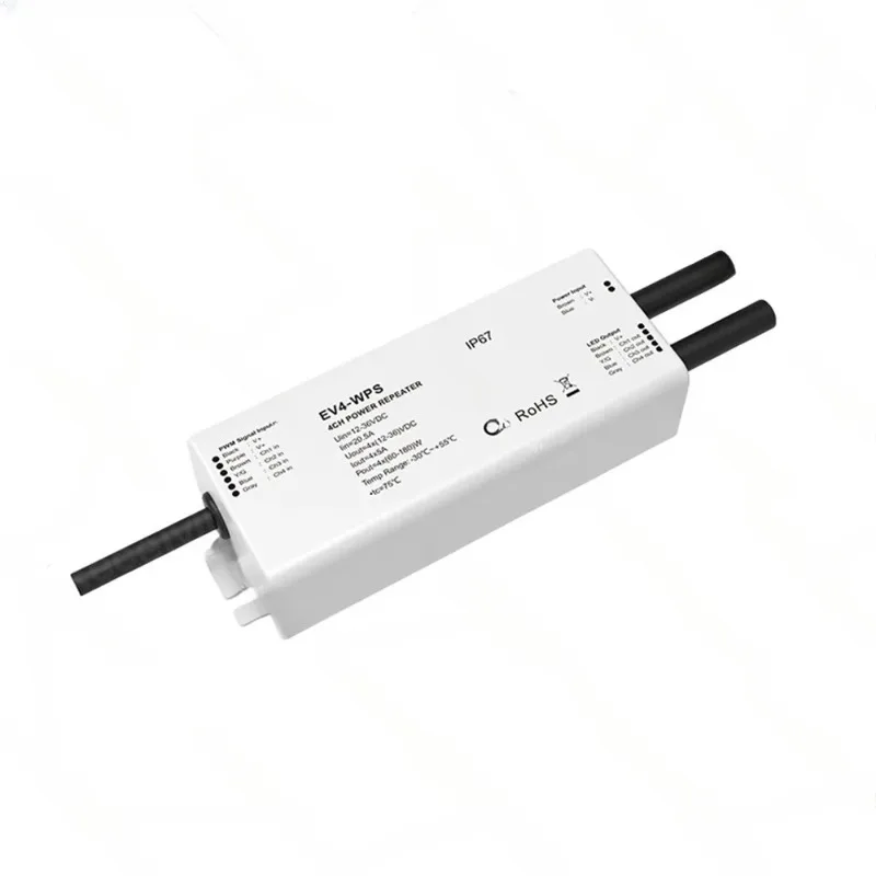 Applicable to constant voltage power repeater DC12-24V for single color/dual color/RGB/RGBW constant voltage LED strip module
Applicable to constant voltage power repeater DC12-24V for single color/dual color/RGB/RGBW constant voltage LED strip module