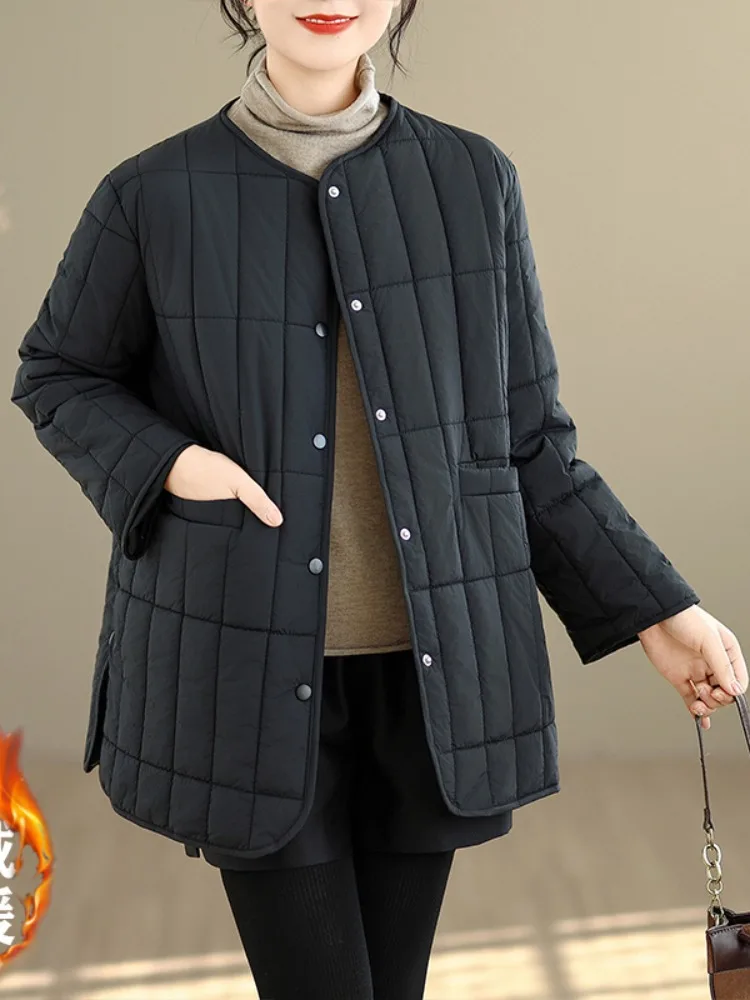 Женское ретро-пальто из утепленного хлопка с круглым вырезом, на пуговицах, с длинными рукавами, вертикальными полосками, универсальное, больших размеров
Женское ретро-пальто из утепленного хлопка с круглым вырезом, на пуговицах, с длинными рукавами, вертикальными полосками, универсальное, больших размеров