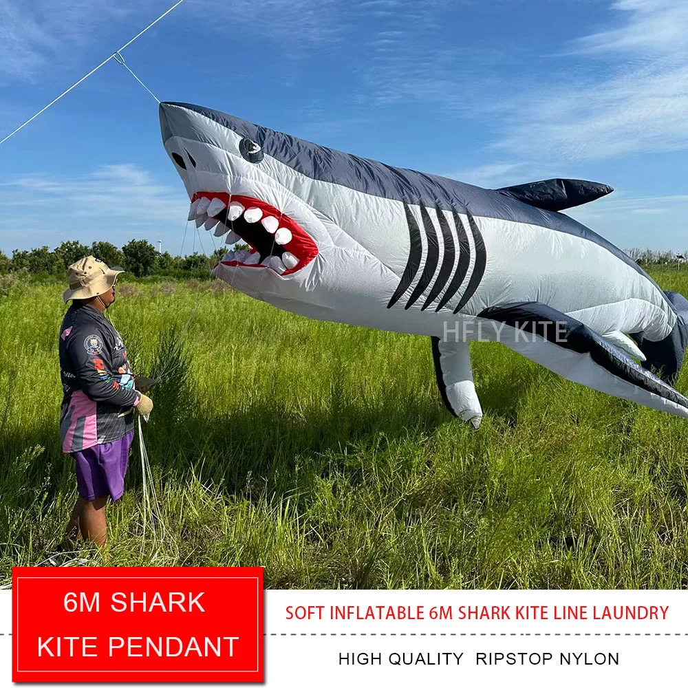 New Arrival Soft Inflatable Large 6m Shark Kite Line Laundry for Adults High Quality Ripstop Nylon Show Animal Kite Line Laundry
New Arrival Soft Inflatable Large 6m Shark Kite Line Laundry for Adults High Quality Ripstop Nylon Show Animal Kite Line Laundry