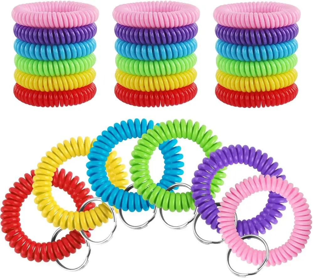 6-Color Wrist Coil Keychain Bulk Spring Spiral Keychain Stretch Lanyard Key Rings 30 Pack
6-Color Wrist Coil Keychain Bulk Spring Spiral Keychain Stretch Lanyard Key Rings 30 Pack