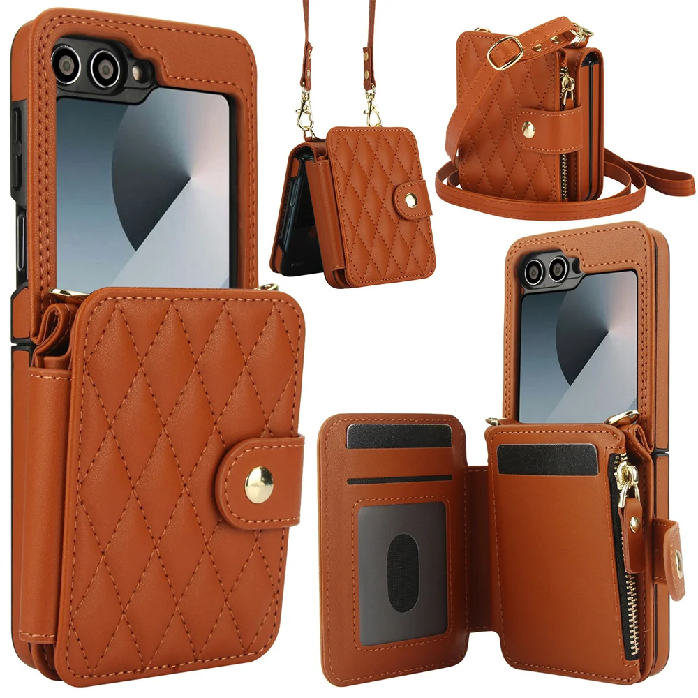 Crossbody Wrist Strap Wallet with Card Holder Phone Case for Samsung Galaxy Z Flip 6 5 4 3 Flip6 Flip5 Flip4 Flip3 Leather Cover
Crossbody Wrist Strap Wallet with Card Holder Phone Case for Samsung Galaxy Z Flip 6 5 4 3 Flip6 Flip5 Flip4 Flip3 Leather Cover