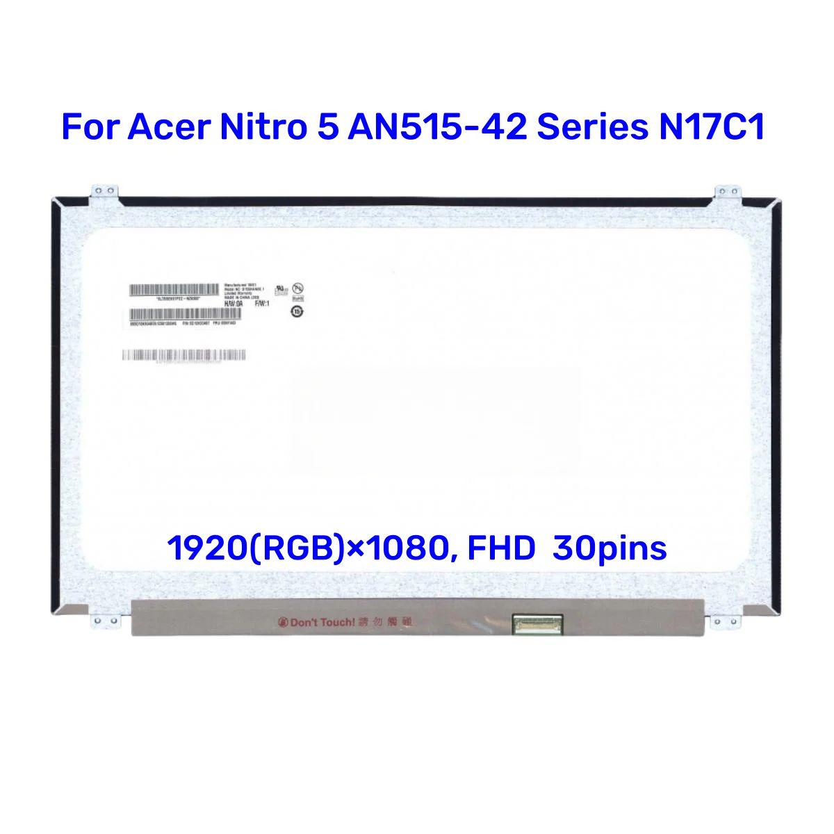 For Acer Nitro 5 AN515-42 Series N17C1 Laptop LCD Screen Display FHD 1920x1080 EDP 15 6 IPS Slim 30 Pin Matrix
For Acer Nitro 5 AN515-42 Series N17C1 Laptop LCD Screen Display FHD 1920x1080 EDP 15 6 IPS Slim 30 Pin Matrix