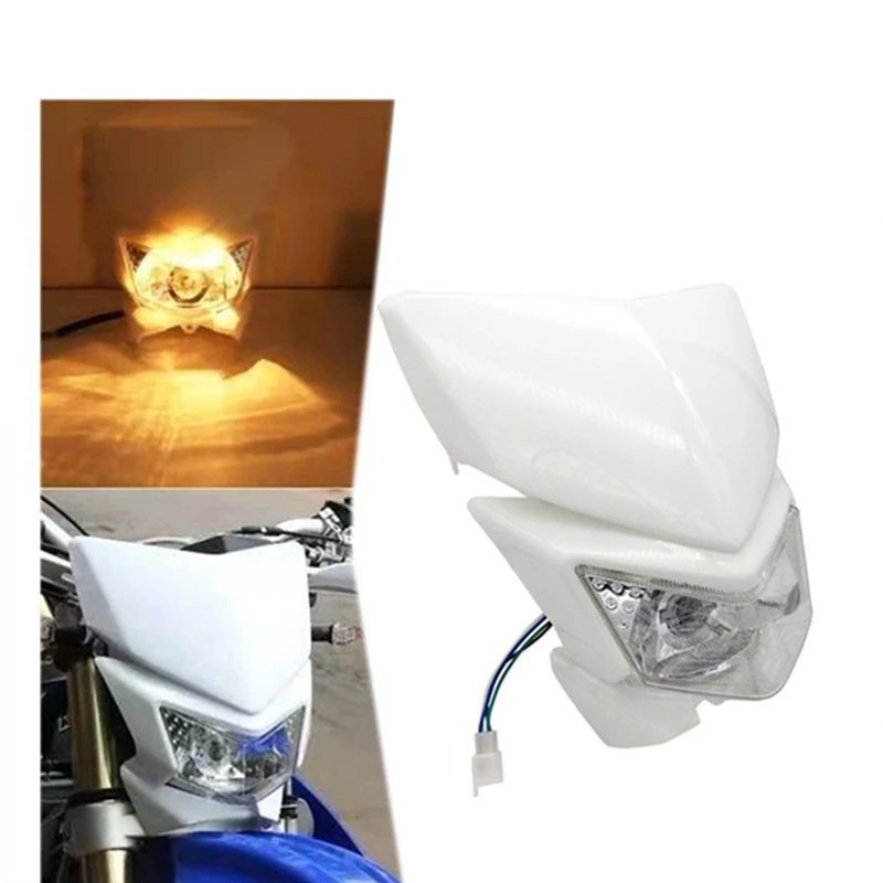 Motorcycle Universal Headlight Fairing Dirt Bike Head Light Lamp Accessiores For Yamaha Honda Kawasaki KMX YZ CRF XR
Motorcycle Universal Headlight Fairing Dirt Bike Head Light Lamp Accessiores For Yamaha Honda Kawasaki KMX YZ CRF XR