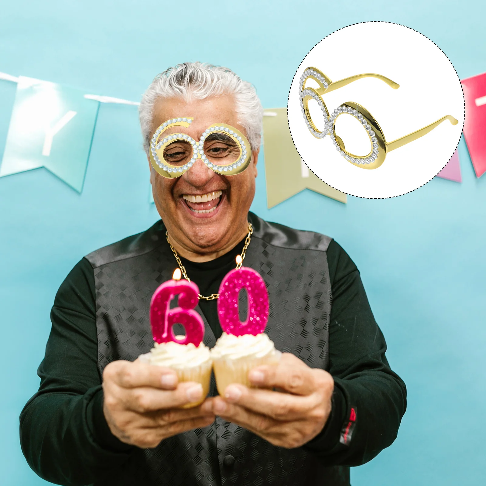 Birthday Glasses for Adults Photo Booth Props Clothing Party Plastic Sixty Eye Man Vintage Decor
Birthday Glasses for Adults Photo Booth Props Clothing Party Plastic Sixty Eye Man Vintage Decor