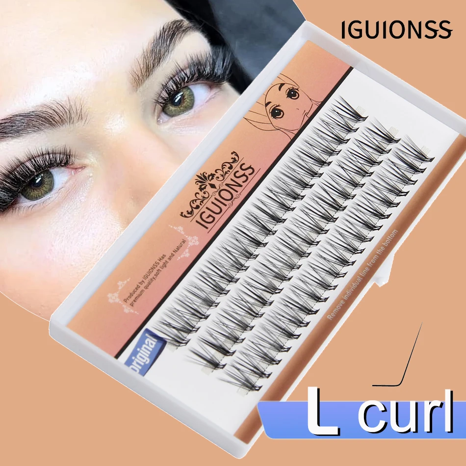IGUIONSS 20D L Curl Super Cluster Eyelash Extension Natural Mink Eyelash Individual Lashes Makeup Tools Cilias Volume
IGUIONSS 20D L Curl Super Cluster Eyelash Extension Natural Mink Eyelash Individual Lashes Makeup Tools Cilias Volume