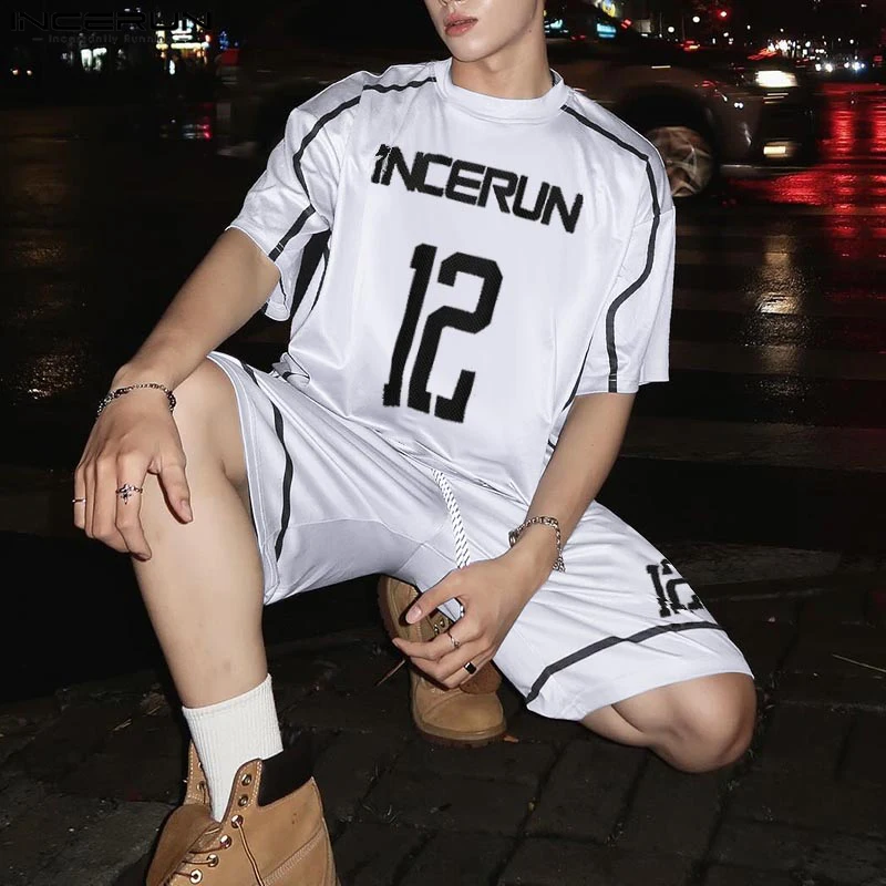Men Sets 2025 Printing Oversize O-neck Short Sleeve T Shirt & Shorts Two Pieces Sets Streetwear Workout Men Casual Suits INCERUN
Men Sets 2025 Printing Oversize O-neck Short Sleeve T Shirt & Shorts Two Pieces Sets Streetwear Workout Men Casual Suits INCERUN