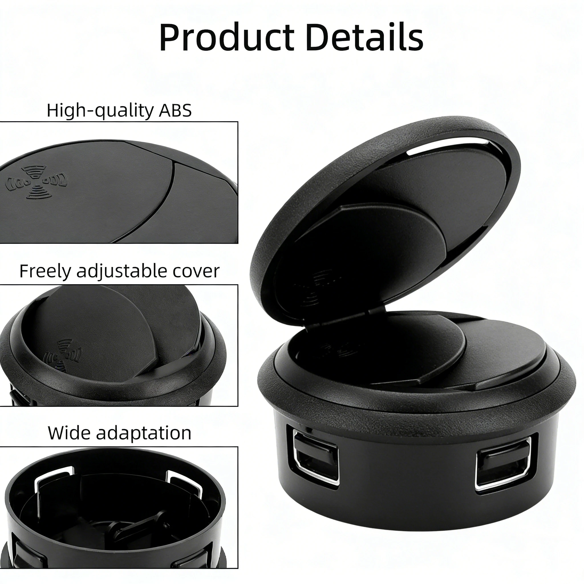 Universal Round Swivel AC Air Vent Black Adjustable Ventilation Grill For Motorhome Caravan Marine Boat
Universal Round Swivel AC Air Vent Black Adjustable Ventilation Grill For Motorhome Caravan Marine Boat