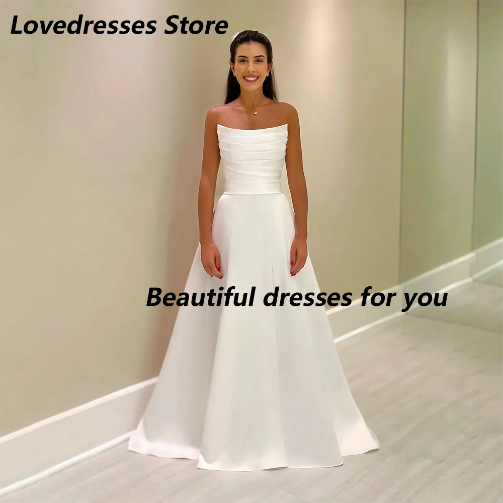 Sexy Evening Dress Strapless Customized Simple Satin A Line Prom Gown Pageant Floor Length Robe Soiree Evening Gowns
Sexy Evening Dress Strapless Customized Simple Satin A Line Prom Gown Pageant Floor Length Robe Soiree Evening Gowns