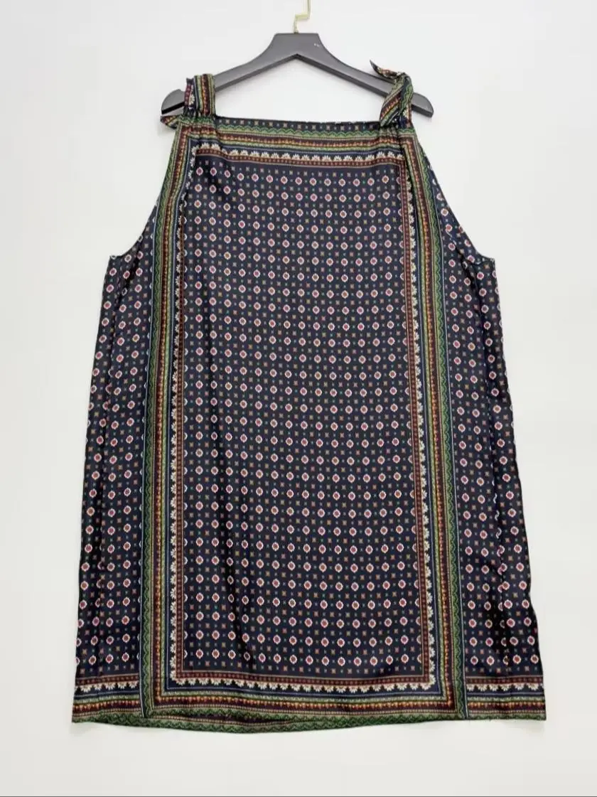 Ethnic Style Printed Women Vest Dress Summer Boat Neck Sleeveless Vintage 100% Silk Mini Robe
Ethnic Style Printed Women Vest Dress Summer Boat Neck Sleeveless Vintage 100% Silk Mini Robe