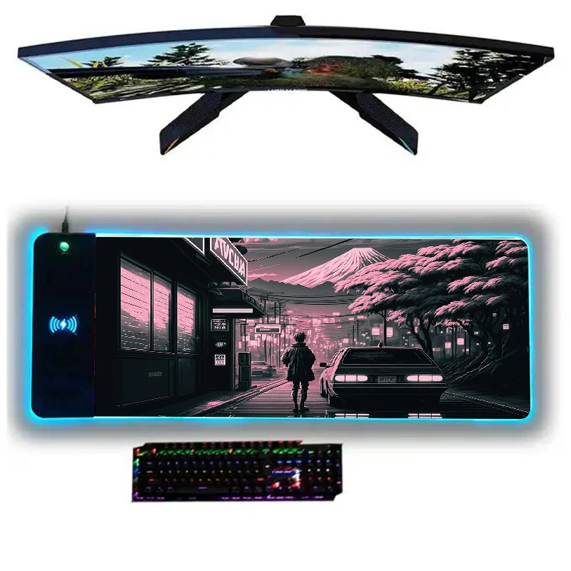 Desk Accessories Wireless Charging Mouse Pad City Night View 15W Mouse pad Gamer Japanese Street Table Pads Kawaii Anime Mats
Desk Accessories Wireless Charging Mouse Pad City Night View 15W Mouse pad Gamer Japanese Street Table Pads Kawaii Anime Mats