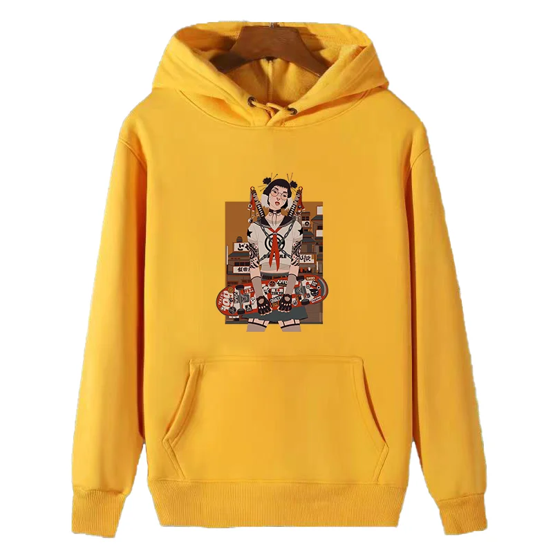 Female Skater Girl Punk Japanese Fashion Graphic Hooded Sweatshirts Winter Thick Sweater Hoodie Fleece Hoodie Men's Sportswear
Female Skater Girl Punk Japanese Fashion Graphic Hooded Sweatshirts Winter Thick Sweater Hoodie Fleece Hoodie Men's Sportswear