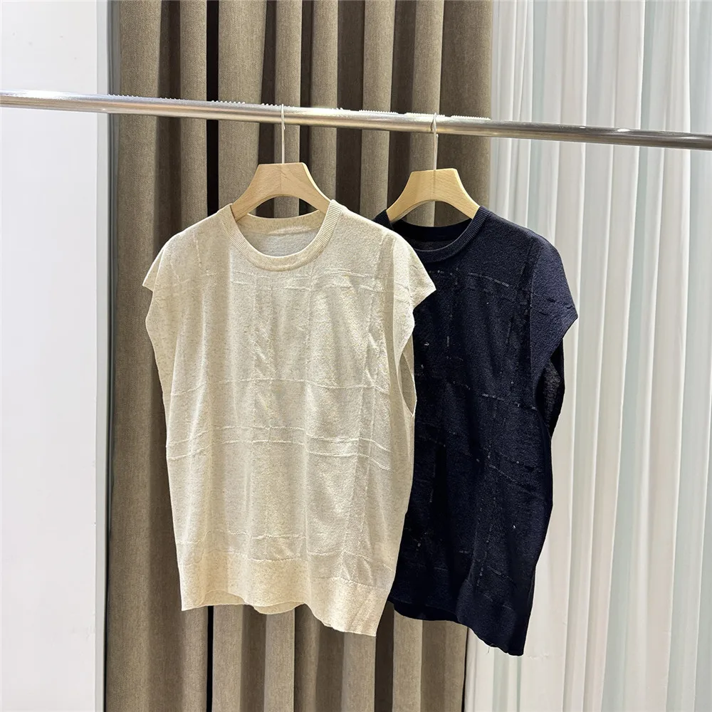 Women's Summer Lightweight Breathable Short Sleeved Round Neck Sequin Loose Pullover Top
Women's Summer Lightweight Breathable Short Sleeved Round Neck Sequin Loose Pullover Top