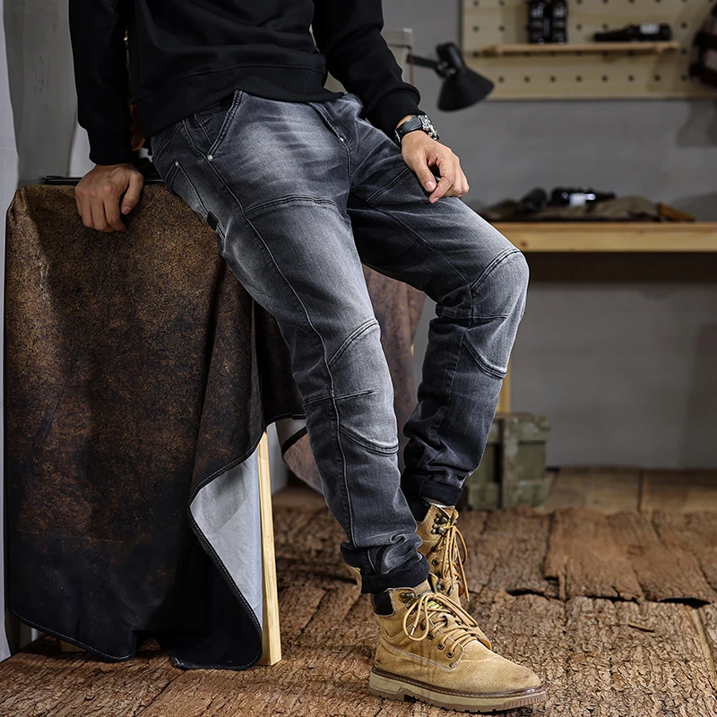 JXNS151 High-grade new American vintage washed jeans men do old heavyweight design sense splicing Slim small leg trousers
JXNS151 High-grade new American vintage washed jeans men do old heavyweight design sense splicing Slim small leg trousers