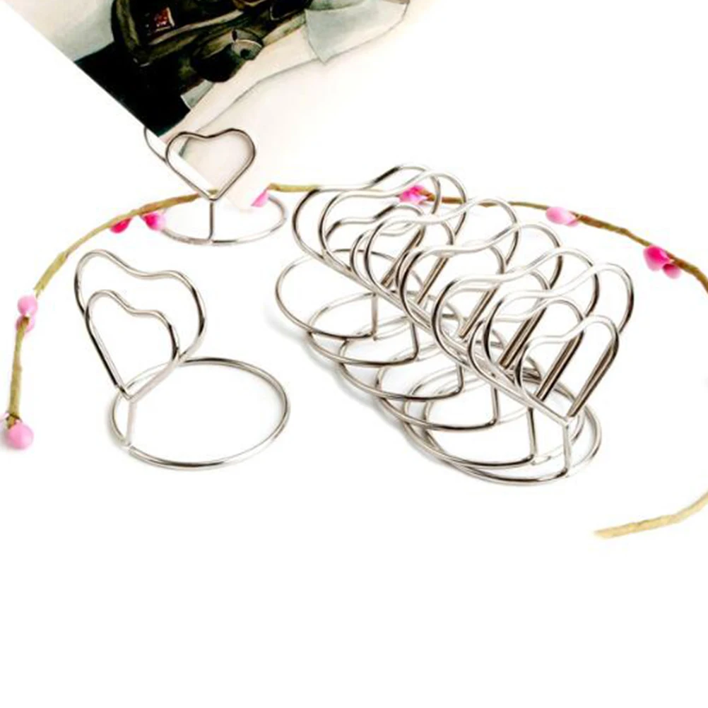 10 Heart Shaped Ring Note Clips Elegant Simple Wedding Supplies Reusable Memo Holders Table Number Name Clips Cute Design For 
10 Heart Shaped Ring Note Clips Elegant Simple Wedding Supplies Reusable Memo Holders Table Number Name Clips Cute Design For