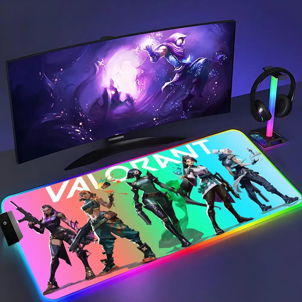Коврик для мыши Valorant XXL RGB коврик для мыши Kawaii игровые аксессуары компьютерная клавиатура большой светодиодный настольный коврик с подсветкой коврик для мыши
Коврик для мыши Valorant XXL RGB коврик для мыши Kawaii игровые аксессуары компьютерная клавиатура большой светодиодный настольный коврик с подсветкой коврик для мыши