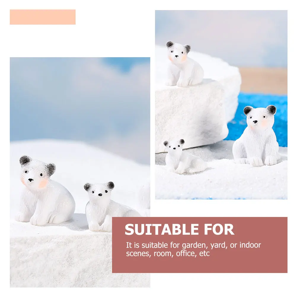 15 Pcs Mini Simulation Polar Bear Resin Figurines Garden Yard Indoor Decor White Bear Model DIY Accessories Animal Models
15 Pcs Mini Simulation Polar Bear Resin Figurines Garden Yard Indoor Decor White Bear Model DIY Accessories Animal Models