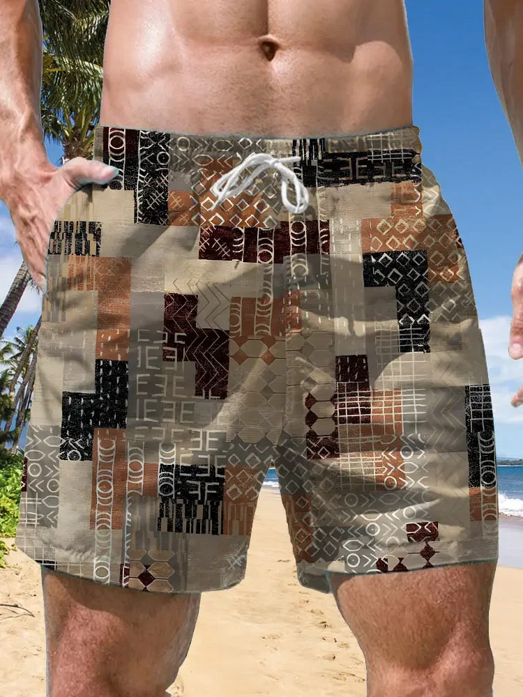 Summer Men African Tribal Geometric Print Board Shorts Quick Dry Drawstring Swim Trunks Beachwear
Summer Men African Tribal Geometric Print Board Shorts Quick Dry Drawstring Swim Trunks Beachwear