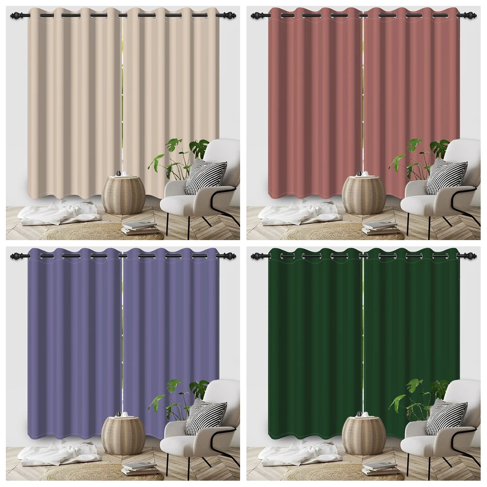 2pcs/set Solid Color Window Curtain Purple Yellow Gray Bedroom Living Room Kitchen Restaurant Blackout Polyester Fabric Curtains
2pcs/set Solid Color Window Curtain Purple Yellow Gray Bedroom Living Room Kitchen Restaurant Blackout Polyester Fabric Curtains