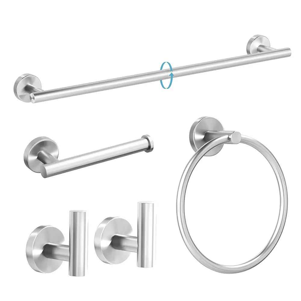 Brushed Nickel Bathroom Hardware Set, 24 Inch SUS304 Stainless Steel Bath Towel Bar Set, Bathroom Accessories Set, Towel Rack
Brushed Nickel Bathroom Hardware Set, 24 Inch SUS304 Stainless Steel Bath Towel Bar Set, Bathroom Accessories Set, Towel Rack