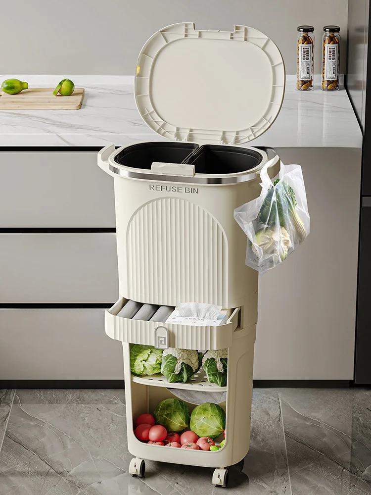 Кухонное мусорное ведро с педалью, внутренним контейнером, защитой от запаха, большой емкостью, многослойное, для разделения влажного и сухого мусора, без необходимости наклоняться.
Кухонное мусорное ведро с педалью, внутренним контейнером, защитой от запаха, большой емкостью, многослойное, для разделения влажного и сухого мусора, без необходимости наклоняться.