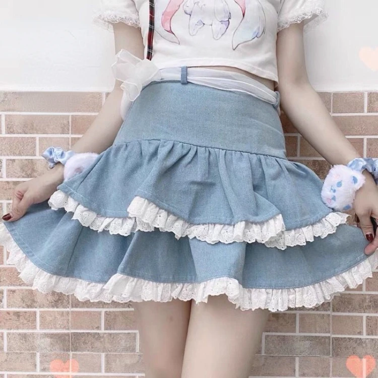 Лето 2022, юбка-торт Fairycore для женщин, Y2k, кружевные юбки трапециевидной формы с высокой талией для девочек, синие юбки с рюшами в стиле Харадзюку Faldas Mujer
Лето 2022, юбка-торт Fairycore для женщин, Y2k, кружевные юбки трапециевидной формы с высокой талией для девочек, синие юбки с рюшами в стиле Харадзюку Faldas Mujer