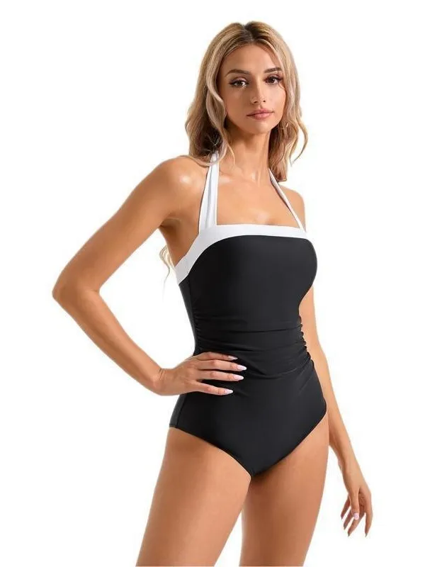 2026 Woman Tankini Swimsuit Backless Halter Neck Swimwear Tummy Control Ruched Waist Swimsuit Solid Color Bathing Contrast Trim
2026 Woman Tankini Swimsuit Backless Halter Neck Swimwear Tummy Control Ruched Waist Swimsuit Solid Color Bathing Contrast Trim