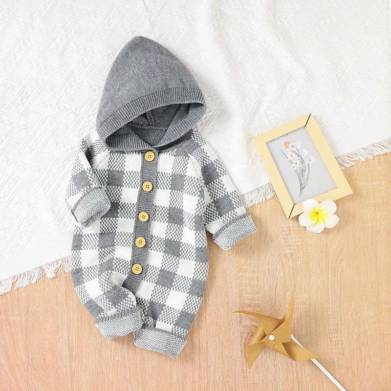 Newborn Baby Romper Knit Infant Girl Boy Jumpsuit Outfit Fashion Plaid Hooded Toddler Children Clothes Long Sleeve Autumn Onesie
Newborn Baby Romper Knit Infant Girl Boy Jumpsuit Outfit Fashion Plaid Hooded Toddler Children Clothes Long Sleeve Autumn Onesie