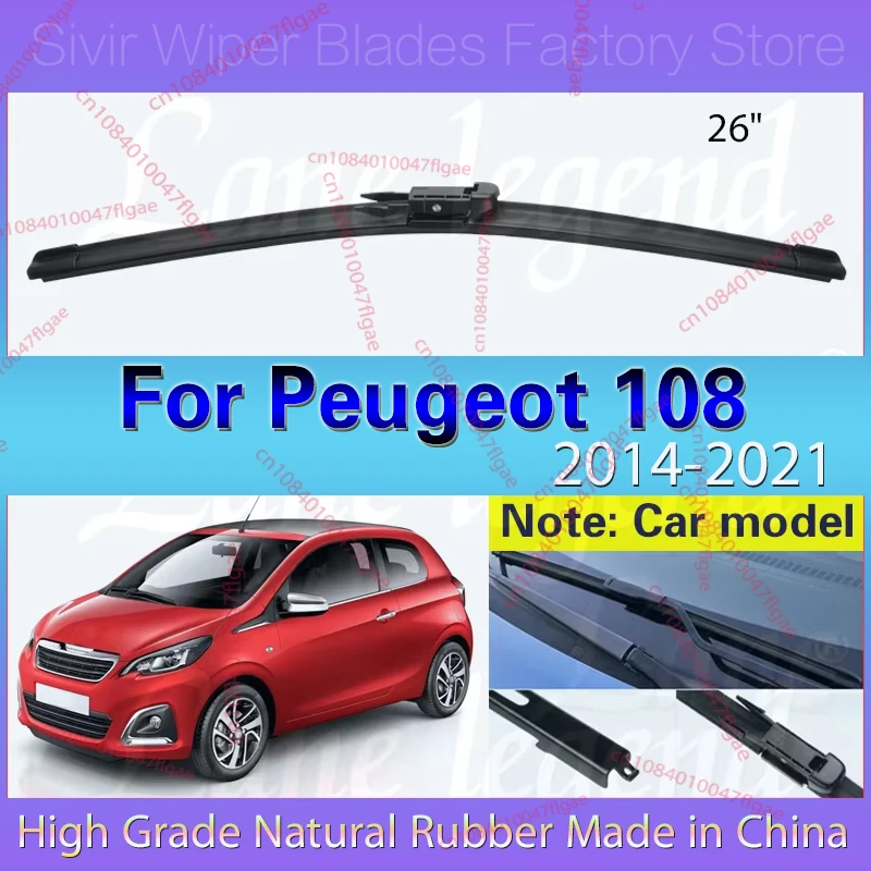 Car Wiper Blade Front Window Windscreen Windshield Rubber Refill Wiper For Peugeot 108 2014 - 2021 LHD 26" Car Accessories
Car Wiper Blade Front Window Windscreen Windshield Rubber Refill Wiper For Peugeot 108 2014 - 2021 LHD 26" Car Accessories