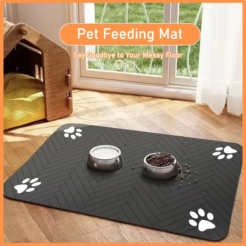 Pet Feeding Mat-Absorbent Pet Placemat for Food and Water Bowl, with Waterproof Rubber Backing, Quick Dry Water Mat for Dog Cat
Pet Feeding Mat-Absorbent Pet Placemat for Food and Water Bowl, with Waterproof Rubber Backing, Quick Dry Water Mat for Dog Cat