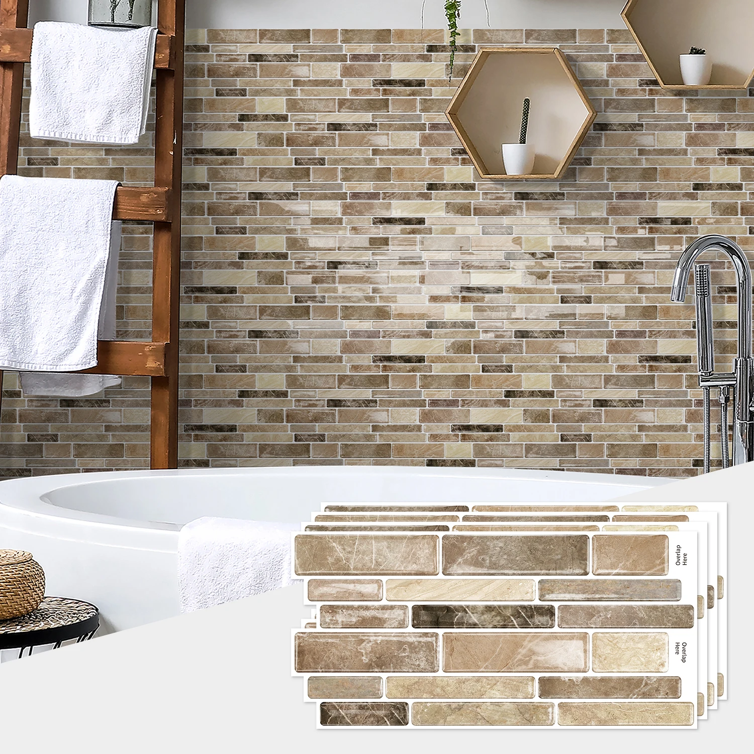 Beige 3D self-adhesive three-dimensional self-adhesive wall sticker, suitable for kitchen, bathroom, wall and home decoration
Beige 3D self-adhesive three-dimensional self-adhesive wall sticker, suitable for kitchen, bathroom, wall and home decoration