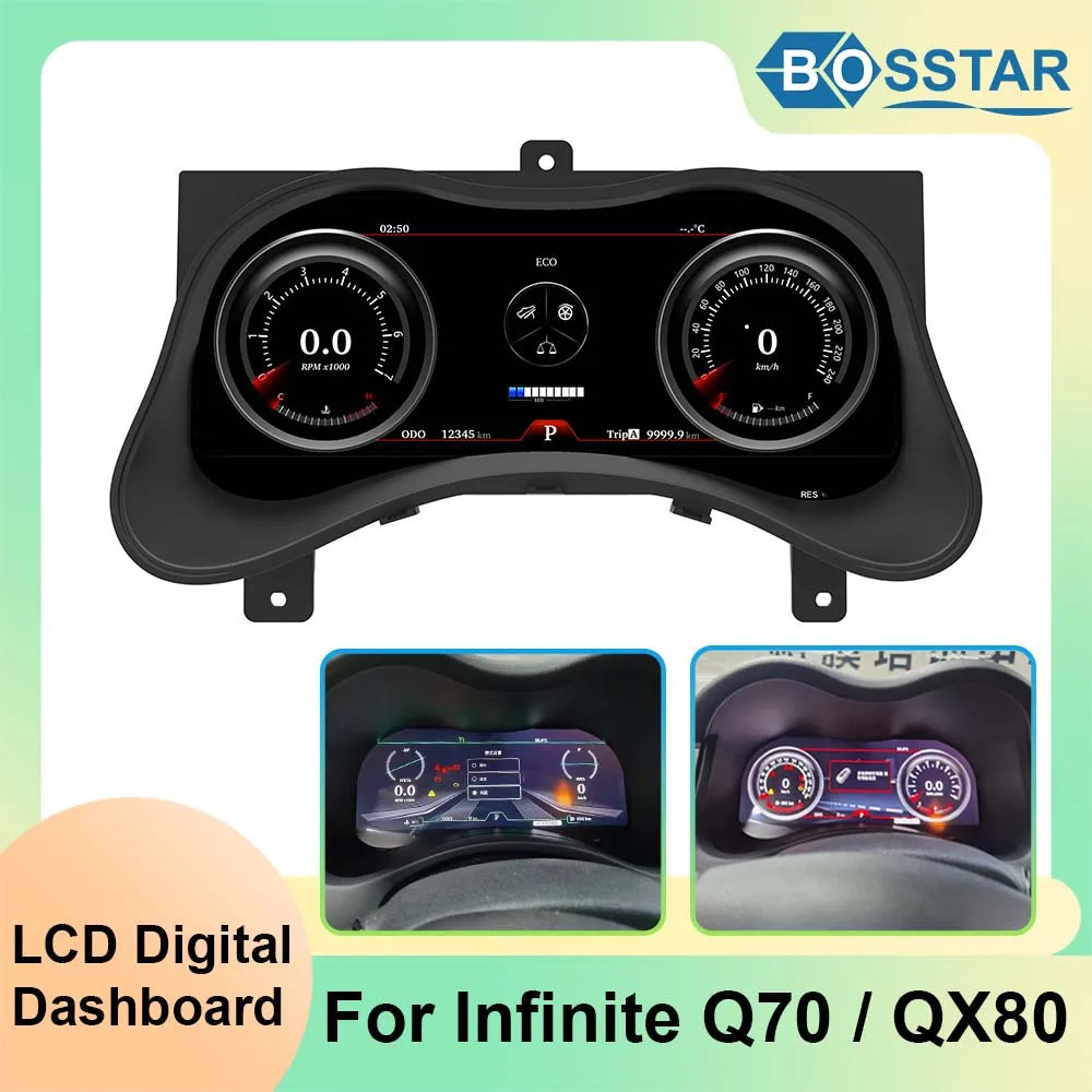 12.3" LCD Digital Cluster Virtual Cockpit Screen For infinite Q70 LCD Dashboard Speedometer Instrument Parts
12.3" LCD Digital Cluster Virtual Cockpit Screen For infinite Q70 LCD Dashboard Speedometer Instrument Parts