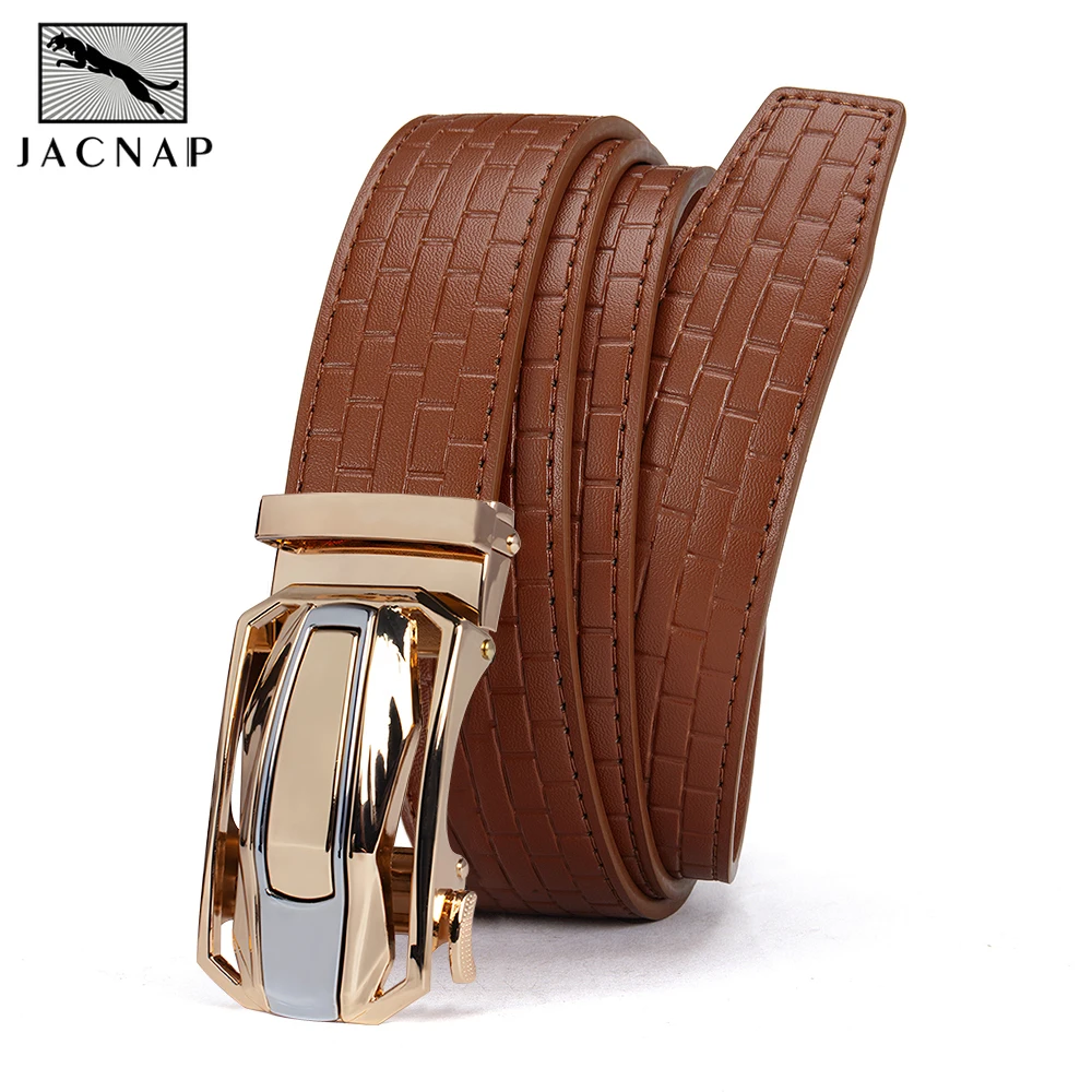 JACNAIP Men Belt Automatic Genuine Leather Luxury Belt of Men Male Metal Automatic Buckle Designer High Quality Waist Belt Black
JACNAIP Men Belt Automatic Genuine Leather Luxury Belt of Men Male Metal Automatic Buckle Designer High Quality Waist Belt Black