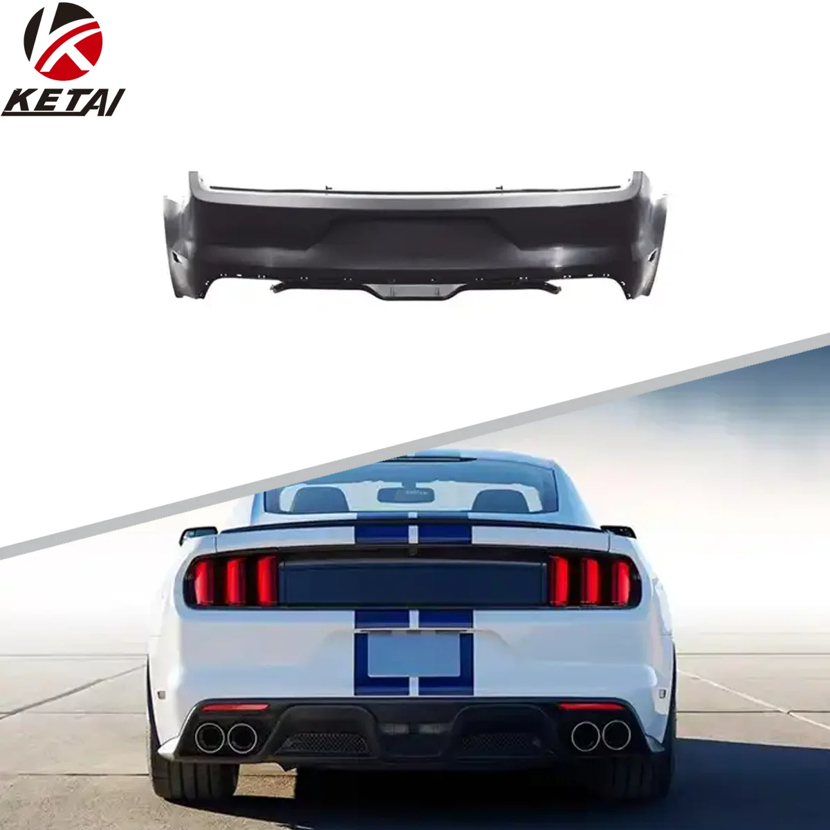 Perfect fit Auto Bumper Body Parts Premium PP Material Rear Bumper For Mustang 2015-2021
Perfect fit Auto Bumper Body Parts Premium PP Material Rear Bumper For Mustang 2015-2021