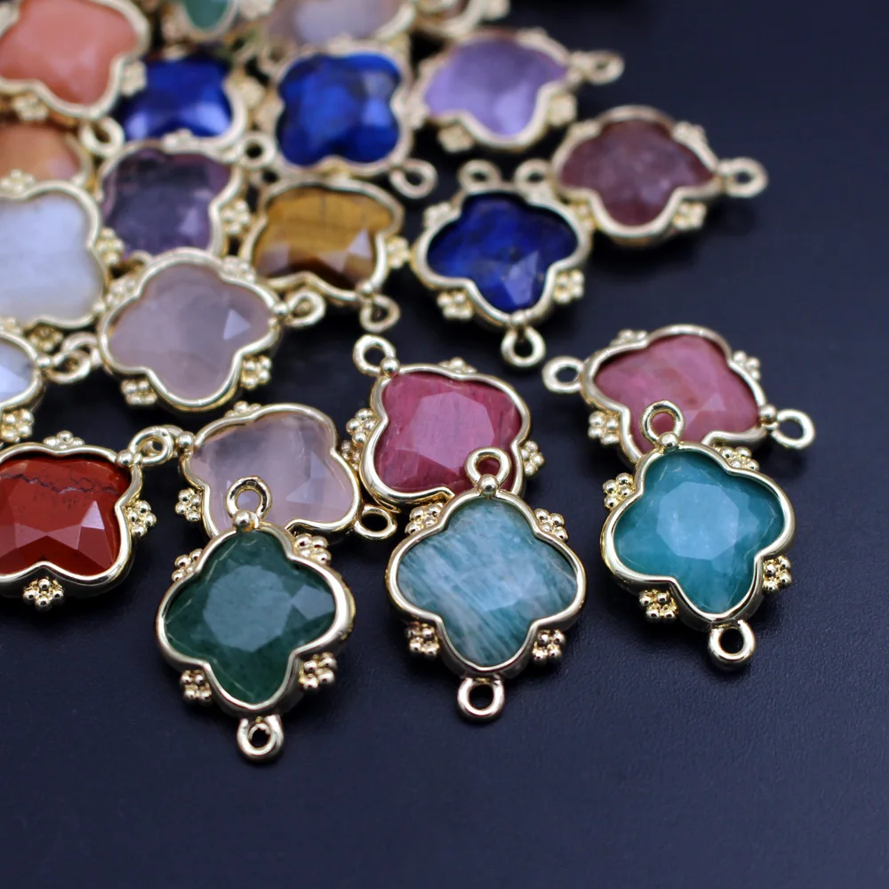 10pcs Trendy Faceted Natural Lapis Rose Quartz Stone Lucky Flower Connectors Charms DIY for Women Girls Earrings Bracelet Making
10pcs Trendy Faceted Natural Lapis Rose Quartz Stone Lucky Flower Connectors Charms DIY for Women Girls Earrings Bracelet Making