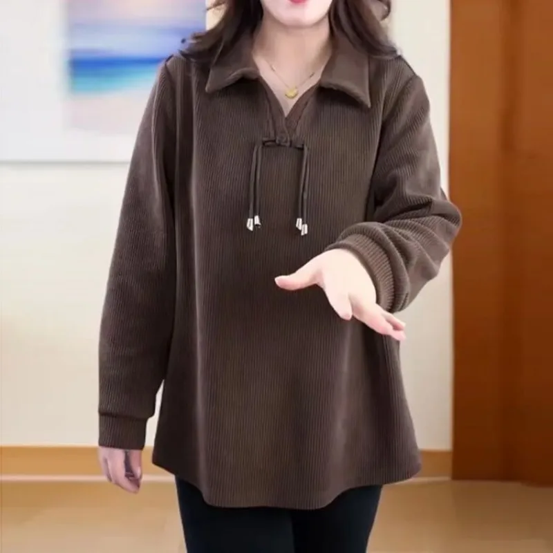 Large Size Women's Belly-covering Fashion Age-reducing Long-sleeved T-shirt with Autumn and Winter Top Base Shirt
Large Size Women's Belly-covering Fashion Age-reducing Long-sleeved T-shirt with Autumn and Winter Top Base Shirt